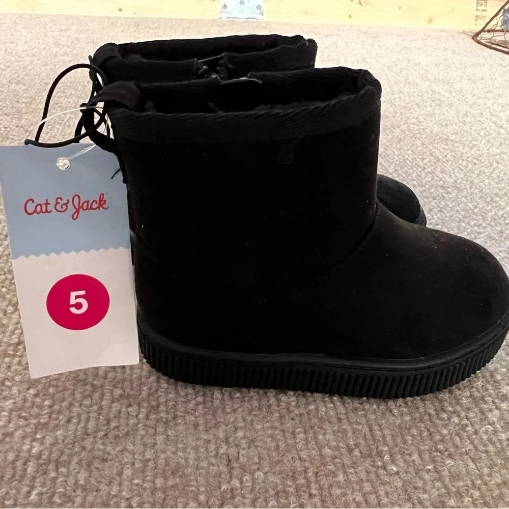 Cat & Jack Black Kids Boots
